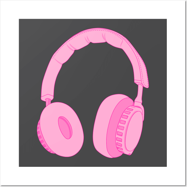 Headphones Wall Art by Schioto